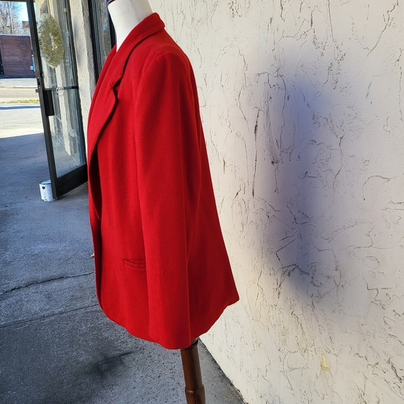 Vintage Red Wool Blend Worthington Blazer - Picture 3 of 5